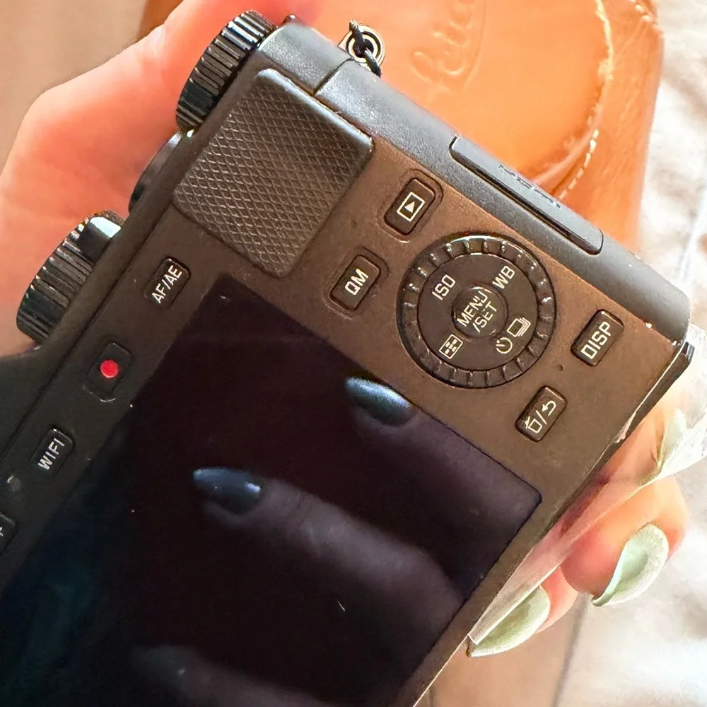 Leica D-Lux typ 109 with Brown Leather Case - Black/ Brown